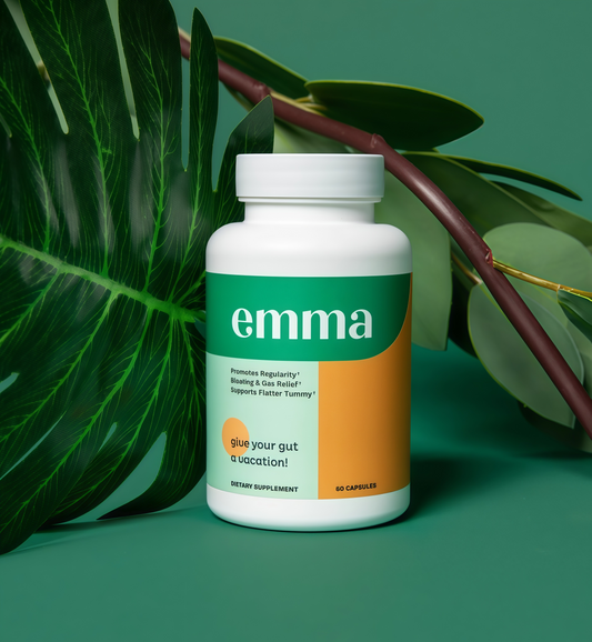 Emma Gut Health Doctors Endorsed Supplement - 60 Capsules - Relief from Gas and Bloating, Repairs Leaky Gut with Magnesium, Berberine, Vitamin D, Quercetin & More - Gut Health & Colon Cleanse Formula